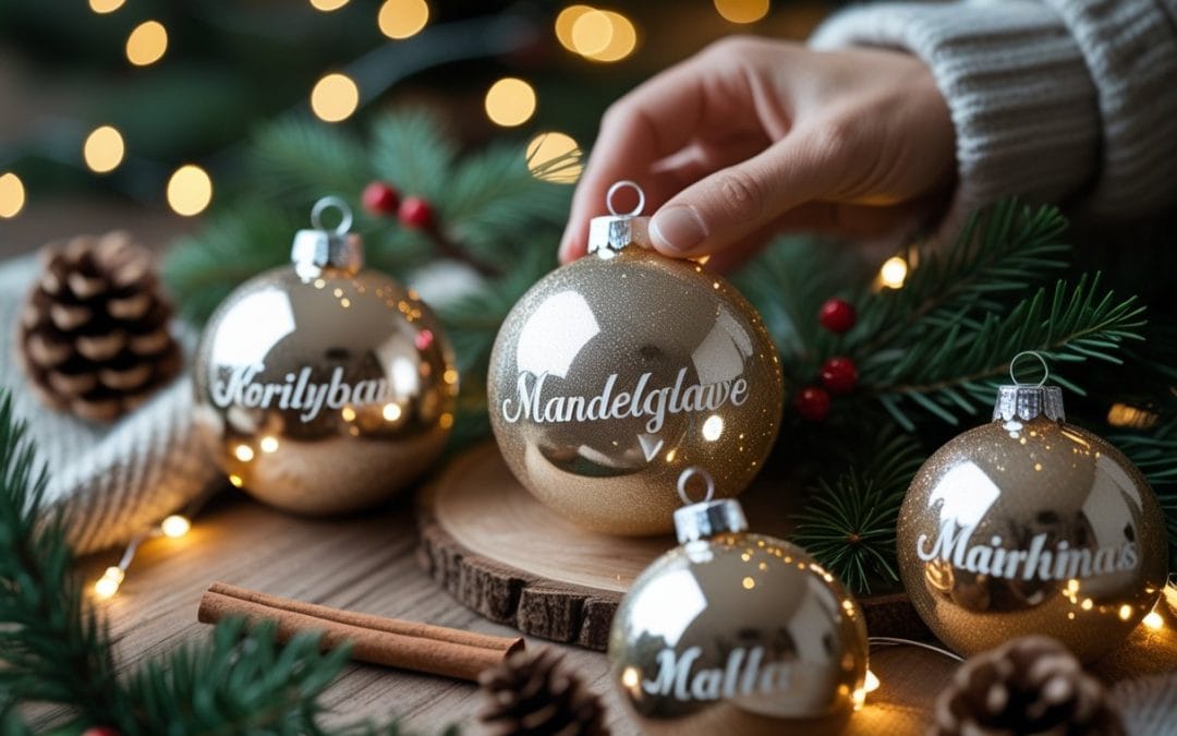 Sådan finder du de perfekte julekugler med navn til mandelgaven