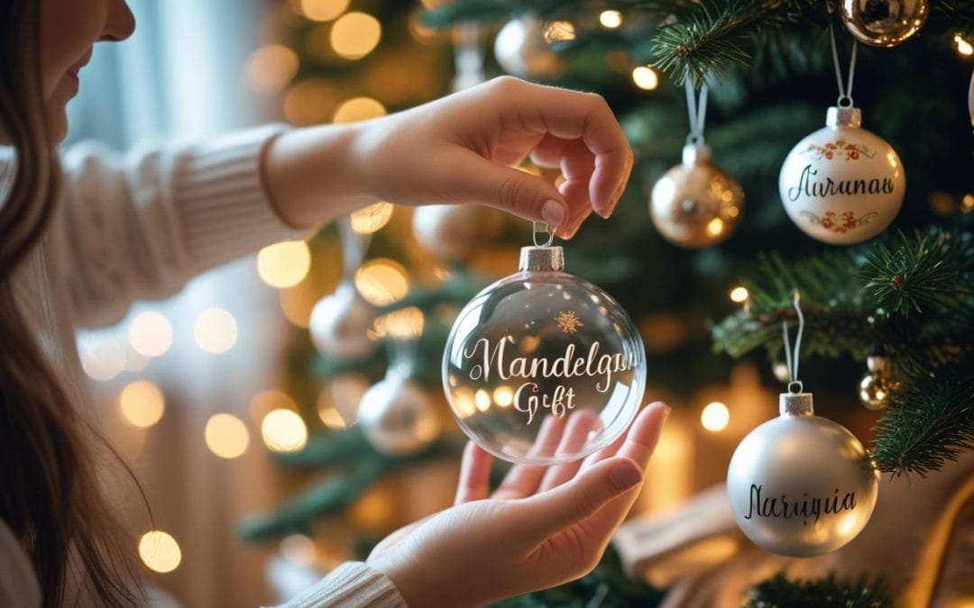 Personlige julekugler som den perfekte mandelgave